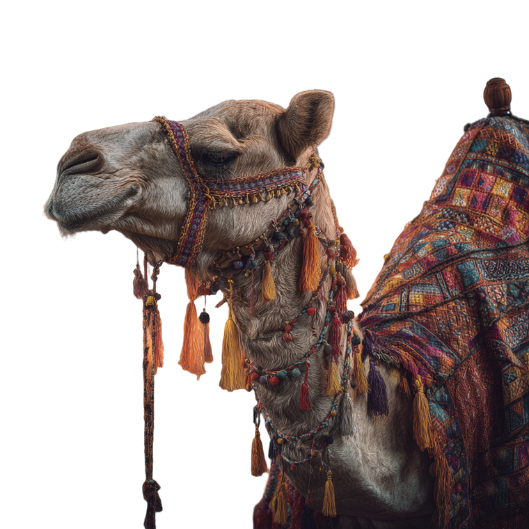 Decorated Camel Vinyl Car Decal Sticker – Waterproof & UV-Resistant 3.4133333333333336"