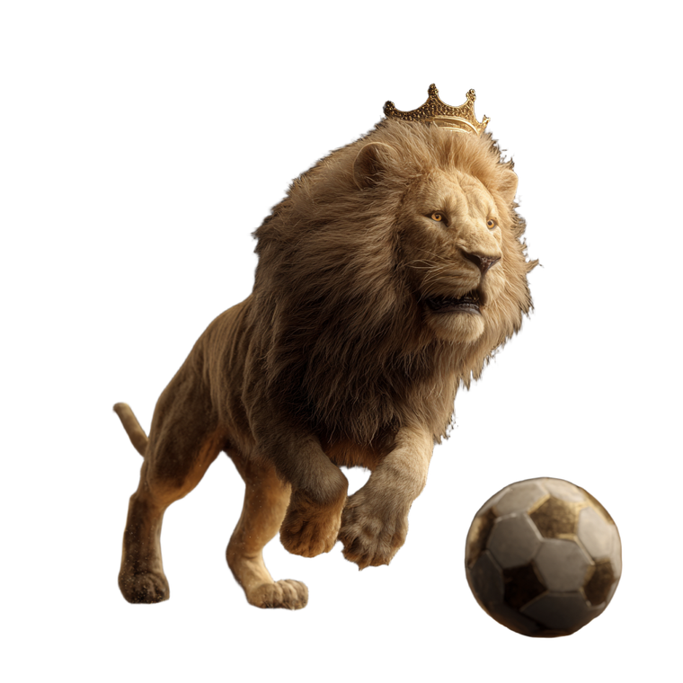 Lion Soccer King Vinyl Car Decal Sticker – Waterproof & UV-Resistant 3.4133333333333336"