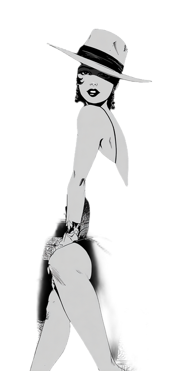Noir Lounge Singer Vinyl Car Decal Sticker – Waterproof & UV-Resistant 10.2