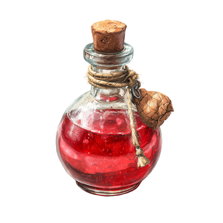 Red Alchemy Potion Vinyl Car Decal Sticker – Waterproof & UV-Resistant 3.4133333333333336"