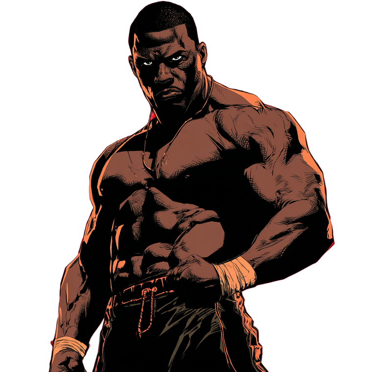 Muscular Wrestler Illustration Vinyl Car Decal Sticker – Waterproof & UV-Resistant 3.4133333333333336"