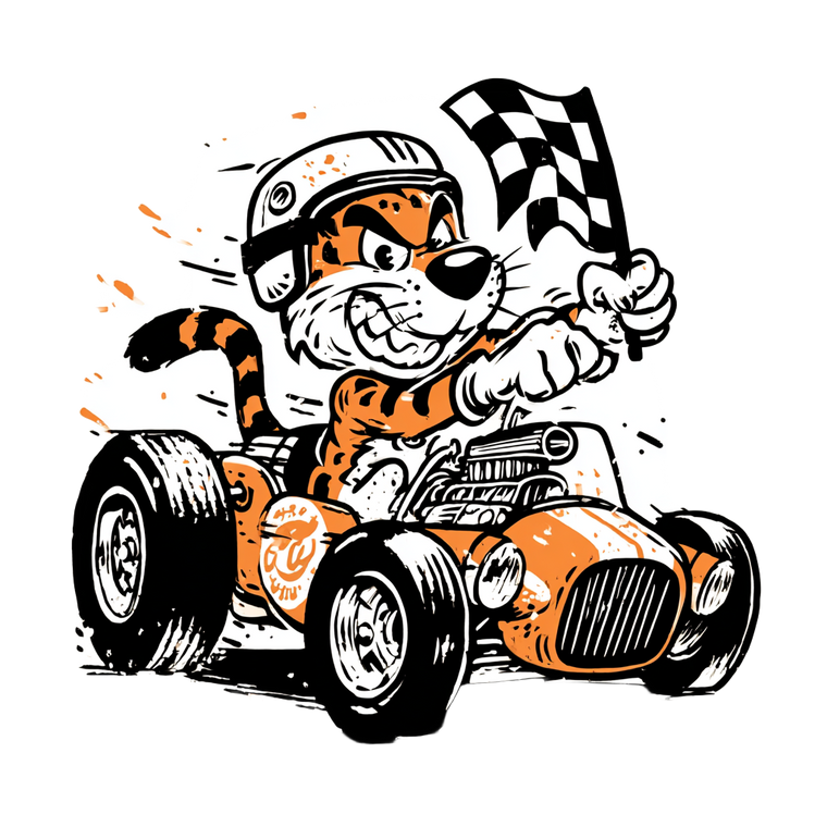 Angry Tiger Mascot V3 Vinyl Car Decal Sticker – Waterproof & UV-Resistant 3.4133333333333336"
