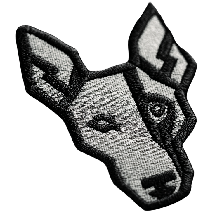 Minimalist Hound Logo Vinyl Car Decal Sticker – Waterproof & UV-Resistant 3.4133333333333336"