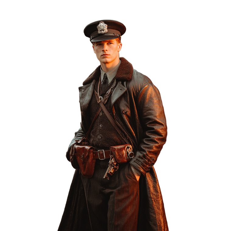 1920S Police Officer Vinyl Car Decal Sticker – Waterproof & UV-Resistant 3.4133333333333336"