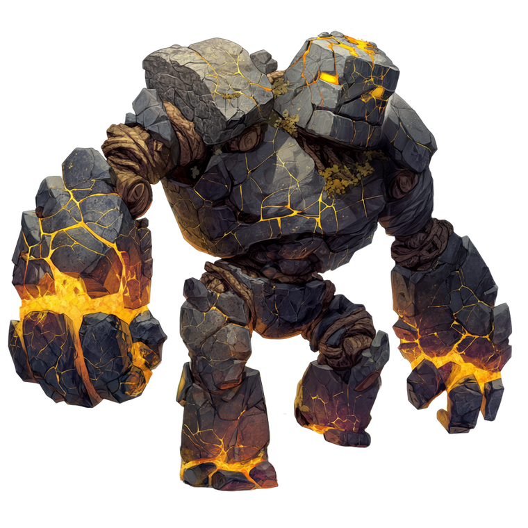 Angry Lava Golem Vinyl Car Decal Sticker – Waterproof & UV-Resistant 3.4133333333333336"