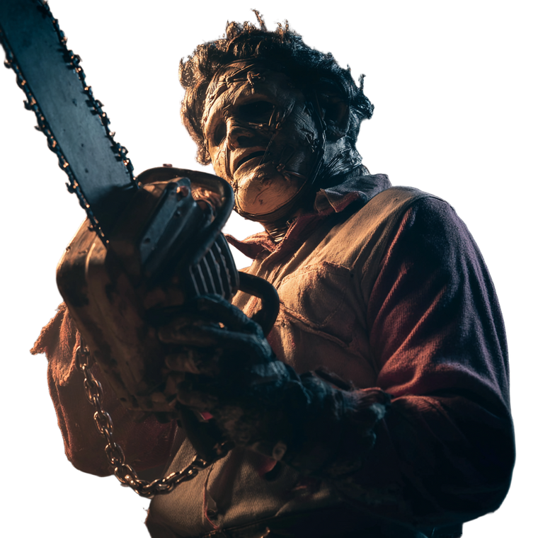 Leatherface With Chainsaw Vinyl Car Decal Sticker – Waterproof & UV-Resistant 3.4133333333333336"