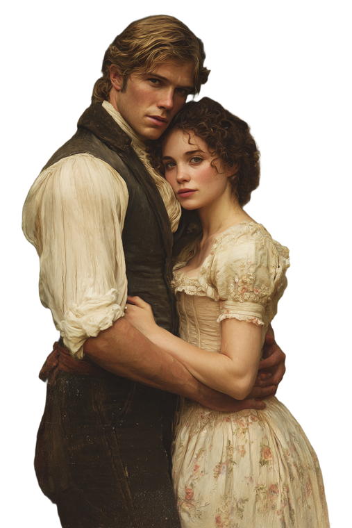 Regency Era Couple V3 Vinyl Car Decal Sticker – Waterproof & UV-Resistant 8.96"
