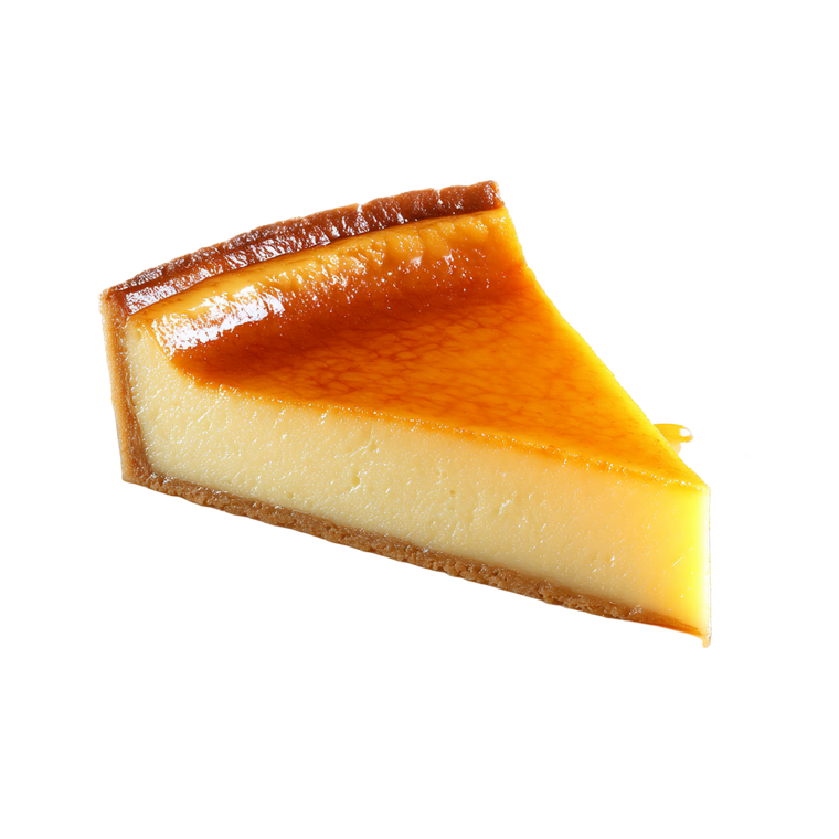 Vanilla Flan Slice Vinyl Car Decal Sticker – Waterproof & UV-Resistant 6.826666666666667"