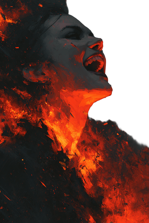 Fiery Vampire Smirk Vinyl Car Decal Sticker – Waterproof & UV-Resistant 4.4
