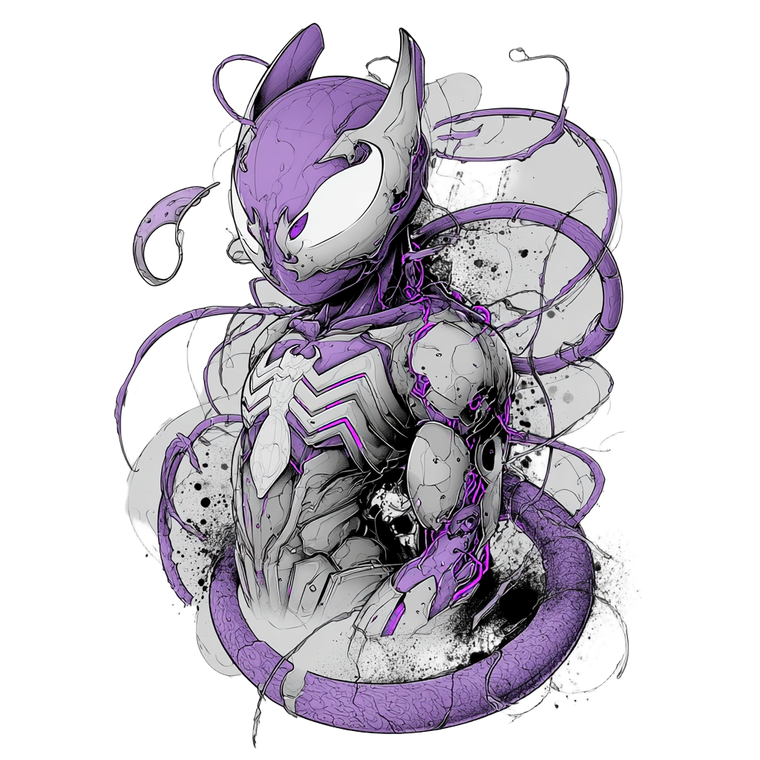 Venom Mewtwo Mashup Vinyl Car Decal Sticker – Waterproof & UV-Resistant 6.826666666666667"