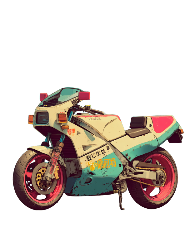 Cyberpunk Bike Vinyl Car Decal Sticker – Waterproof & UV-Resistant 4.0"