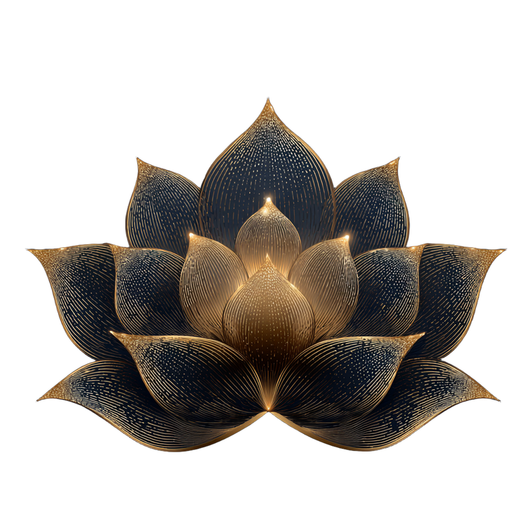 Golden Lotus Flower V8 Vinyl Car Decal Sticker – Waterproof & UV-Resistant 6.826666666666667"