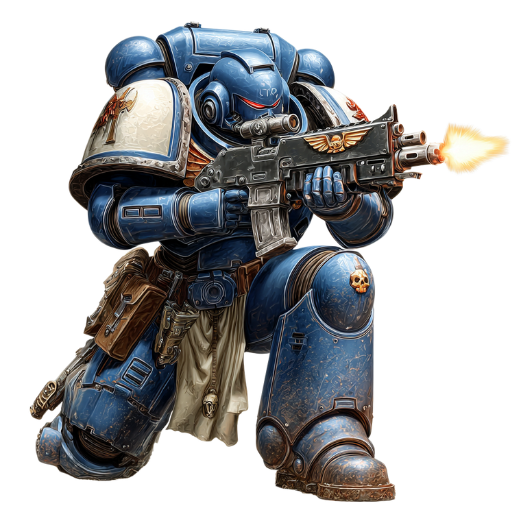 Space Marine Firing V2 Vinyl Car Decal Sticker – Waterproof & UV-Resistant 3.4133333333333336"