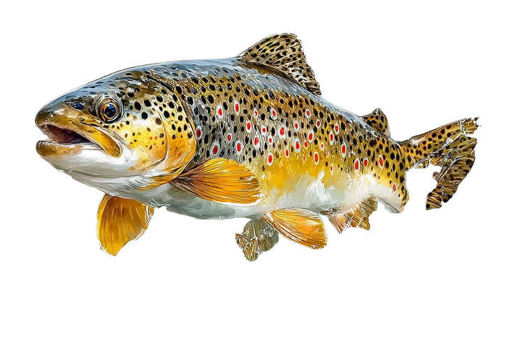 Brown Trout Jumping V2 Vinyl Car Decal Sticker – Waterproof & UV-Resistant 2.986666666666667"