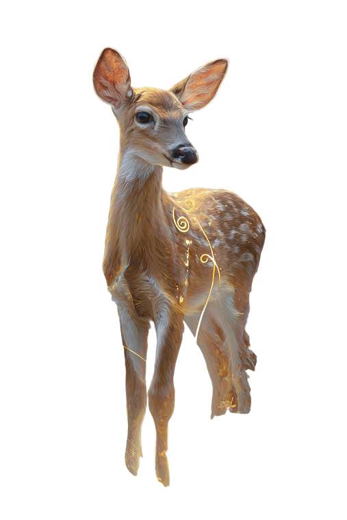 Luminous Spirit Deer Vinyl Car Decal Sticker – Waterproof & UV-Resistant 8.96"