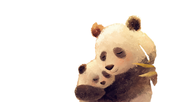Mama Panda Cuddling Vinyl Car Decal Sticker – Waterproof & UV-Resistant 5.4
