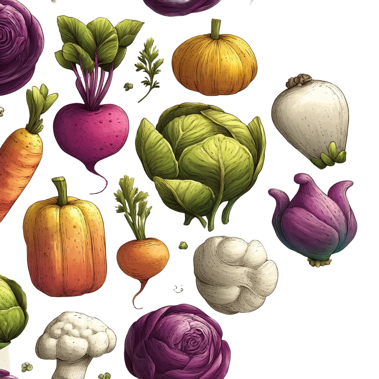 Comic Book Veggies Vinyl Car Decal Sticker – Waterproof & UV-Resistant 3.4133333333333336"