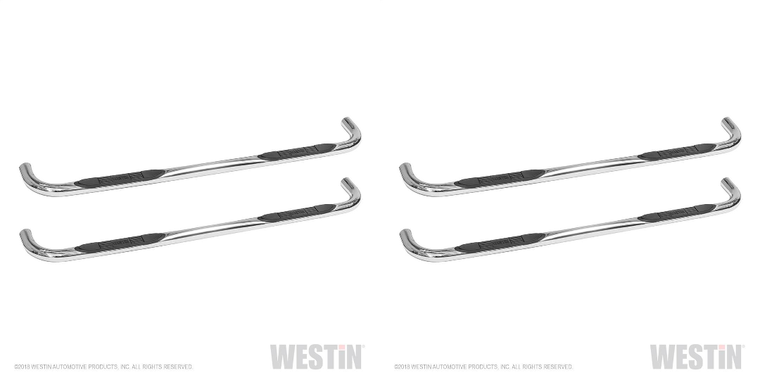 2x 2019-2023 Ram 1500 Nerf Bar | 3" Round Bent Stainless Steel | With Step Pads