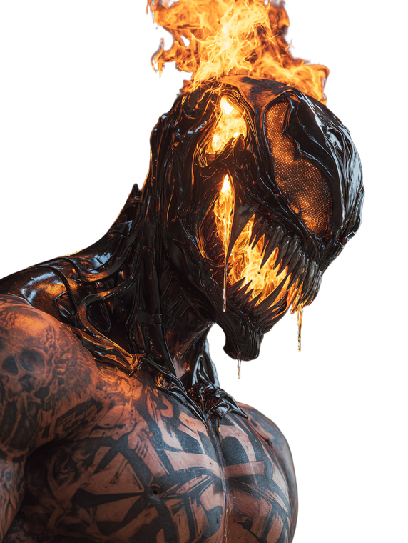 Biomechanical Armor Venom Vinyl Car Decal Sticker – Waterproof & UV-Resistant 8.213333333333333"