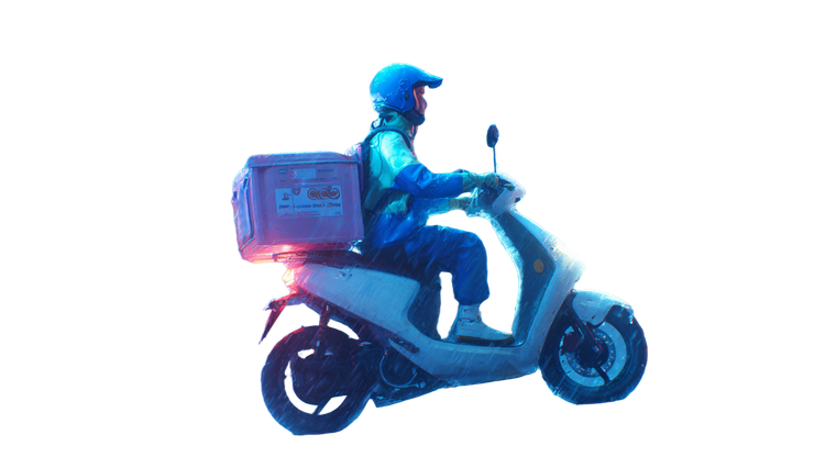 Food Delivery Rider Vinyl Car Decal Sticker – Waterproof & UV-Resistant 5.4