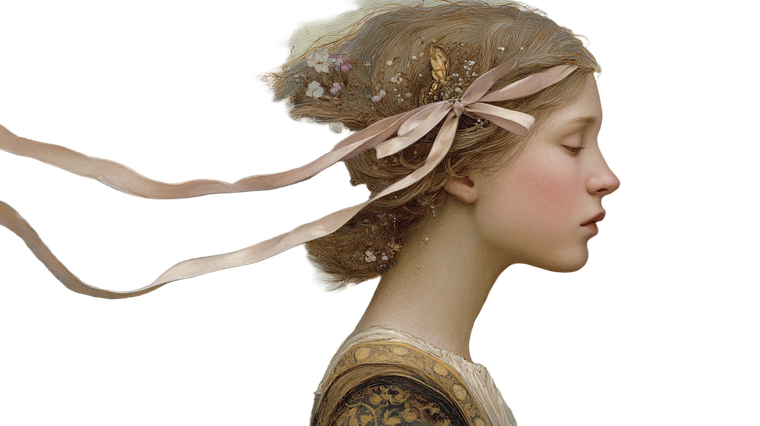 Floral-Haired Girl Vinyl Car Decal Sticker – Waterproof & UV-Resistant 2.72"