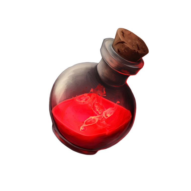 Glowing Red Potion Vinyl Car Decal Sticker – Waterproof & UV-Resistant 6.826666666666667"