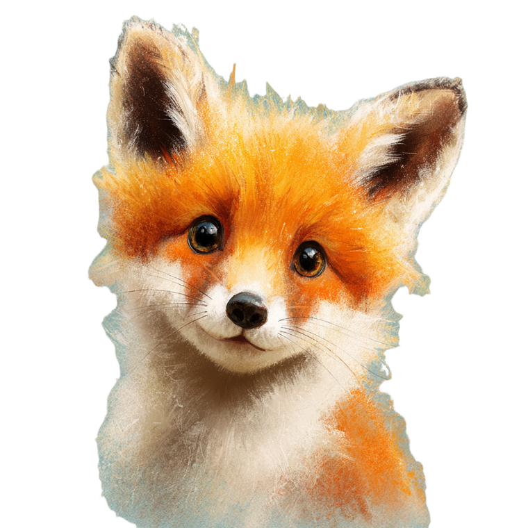 Happy Fox Portrait Vinyl Car Decal Sticker – Waterproof & UV-Resistant 3.4133333333333336"
