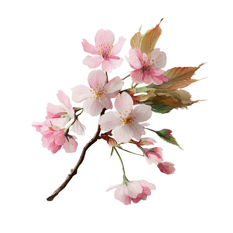 Cherry Blossom Branch V46 Vinyl Car Decal Sticker – Waterproof & UV-Resistant 6.826666666666667"
