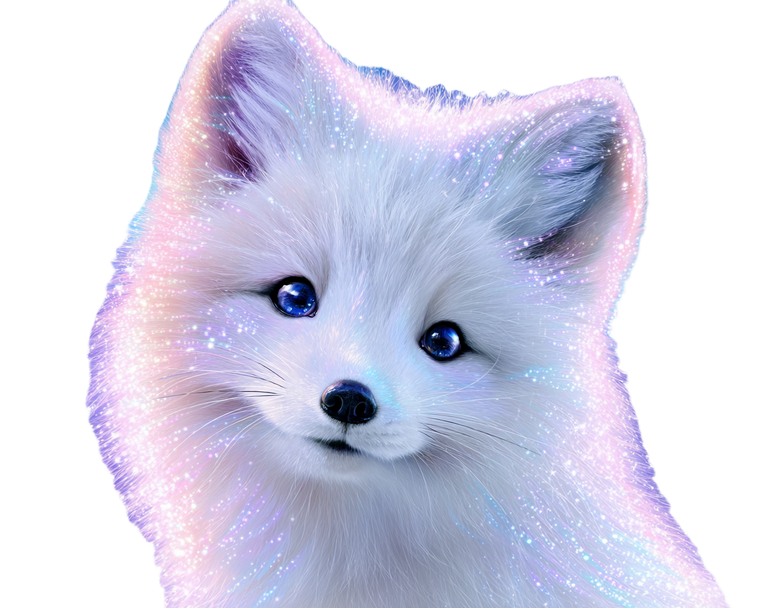 Aurora Fox Diamond Vinyl Car Decal Sticker – Waterproof & UV-Resistant 3.2"