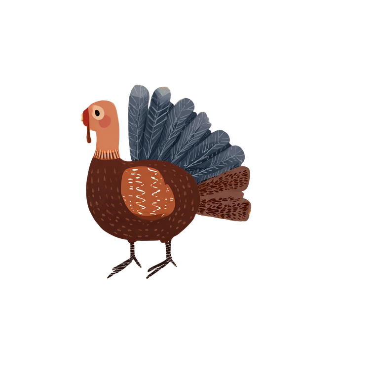 Cute Fall Turkey Vinyl Car Decal Sticker – Waterproof & UV-Resistant 3.4133333333333336"