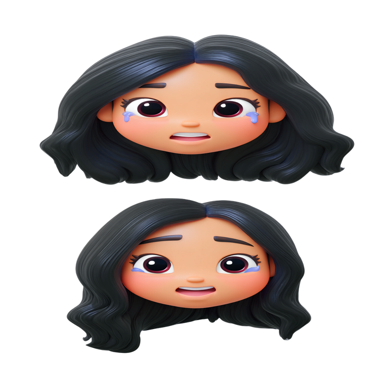 Sad Emoji Portraits Vinyl Car Decal Sticker – Waterproof & UV-Resistant 3.4133333333333336"