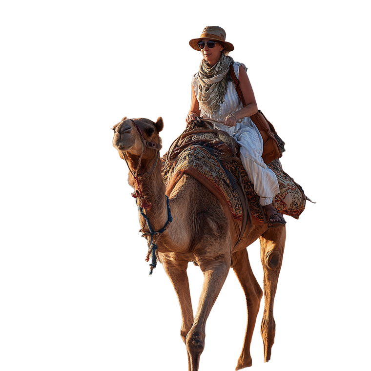 Desert Camel Safari Vinyl Car Decal Sticker – Waterproof & UV-Resistant 3.4133333333333336"