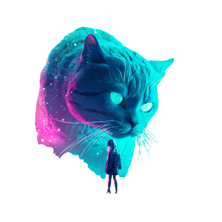 Cat Nuzzles Girl Vinyl Car Decal Sticker – Waterproof & UV-Resistant 6.826666666666667"