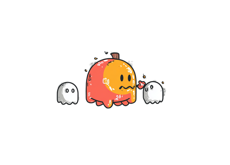 Pumpkin Pac-Man Vinyl Car Decal Sticker – Waterproof & UV-Resistant 3.0933333333333333"