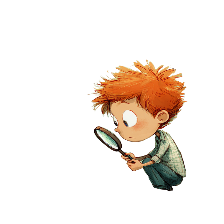 Boy Examining Bug Vinyl Car Decal Sticker – Waterproof & UV-Resistant 3.4133333333333336"