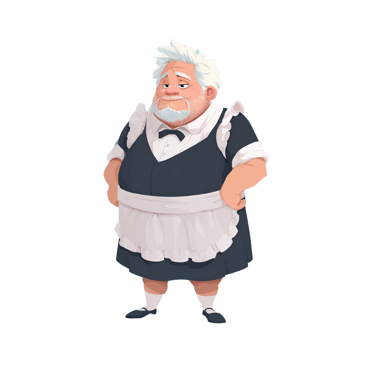 Chubby Maid Character Vinyl Car Decal Sticker – Waterproof & UV-Resistant 3.4133333333333336"