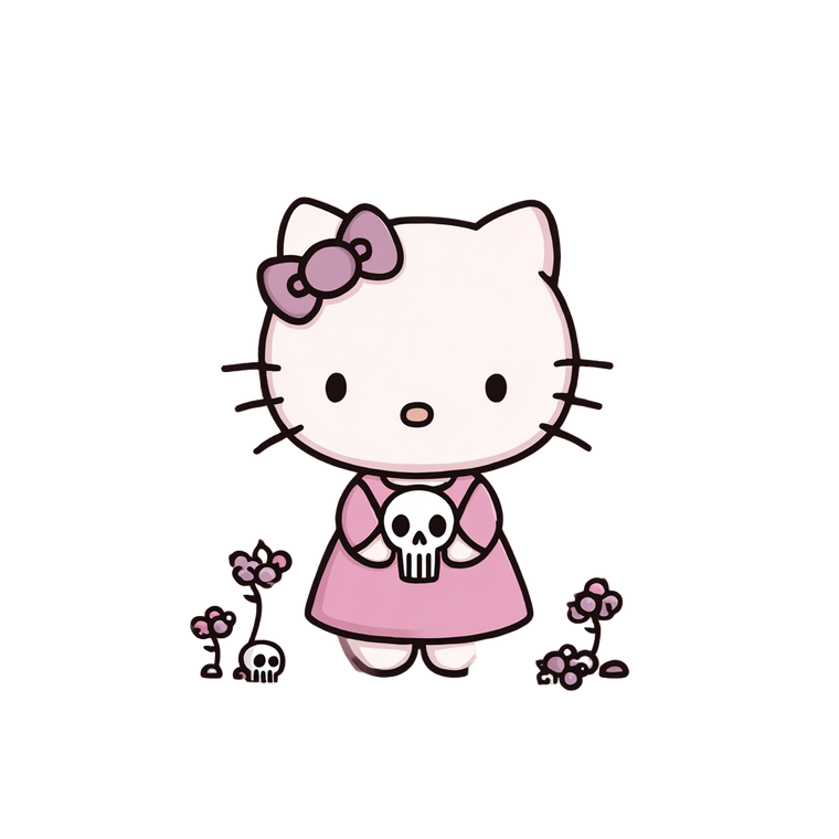 Gothic Hello Kitty V2 Vinyl Car Decal Sticker – Waterproof & UV-Resistant 6.826666666666667"