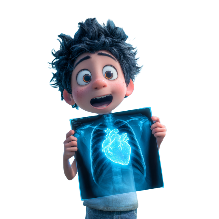 Boy With X-Ray Vinyl Car Decal Sticker – Waterproof & UV-Resistant 3.4133333333333336"