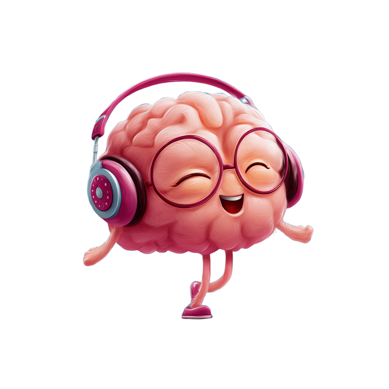 Brain With Headphones V2 Vinyl Car Decal Sticker – Waterproof & UV-Resistant 3.4133333333333336"