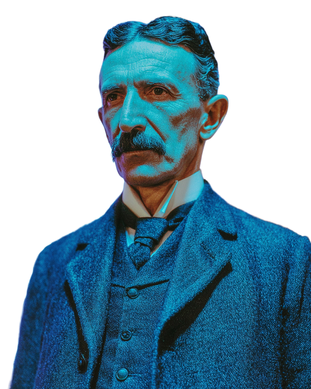 Nikola Tesla Portrait V7 Vinyl Car Decal Sticker – Waterproof & UV-Resistant 8.0"