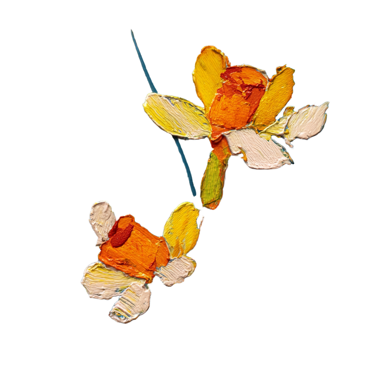 Abstract Daffodils Painting Vinyl Car Decal Sticker – Waterproof & UV-Resistant 6.826666666666667"