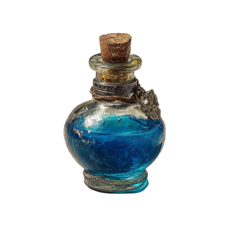 Blue Potion Bottle Vinyl Car Decal Sticker – Waterproof & UV-Resistant 3.4133333333333336"