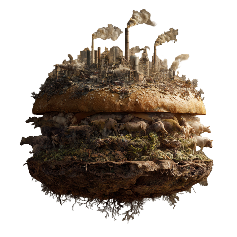 Burger Of Collapse Vinyl Car Decal Sticker – Waterproof & UV-Resistant 6.826666666666667"