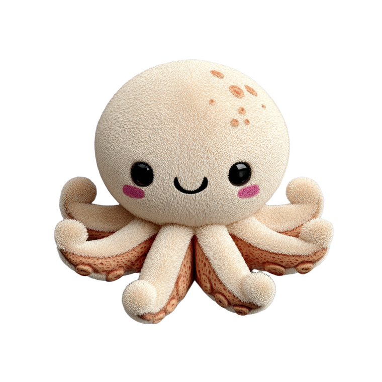 Cute Octopus Plushy Vinyl Car Decal Sticker – Waterproof & UV-Resistant 3.4133333333333336"