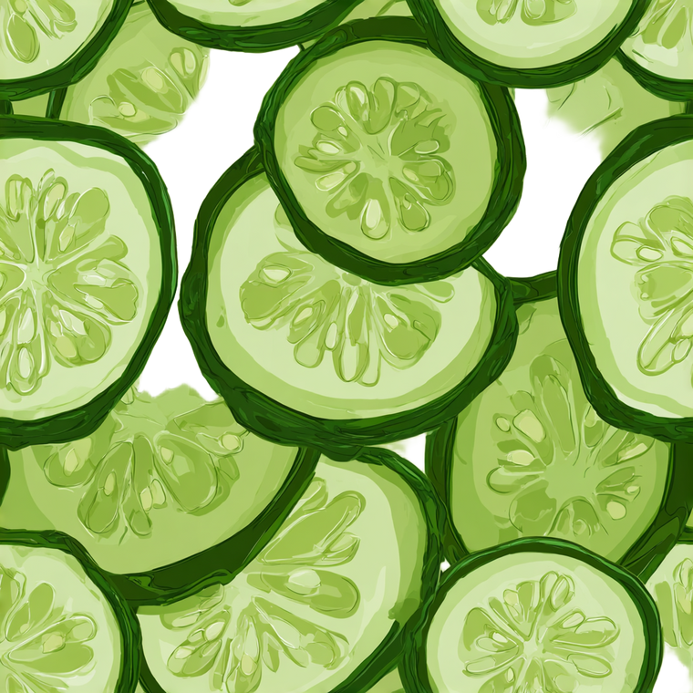 Cucumber Slices Pattern Vinyl Car Decal Sticker – Waterproof & UV-Resistant 3.4133333333333336"