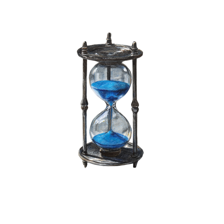 Blue Sand Hourglass V2 Vinyl Car Decal Sticker – Waterproof & UV-Resistant 3.4133333333333336"