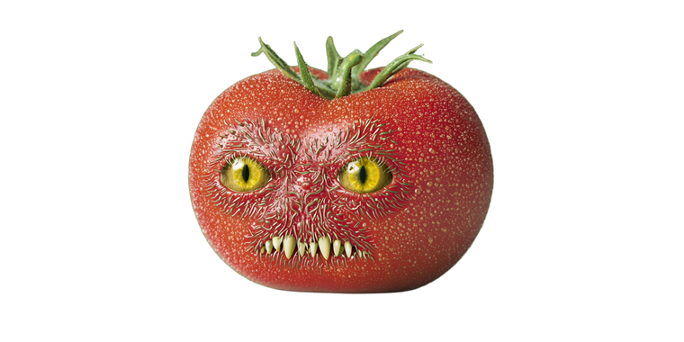 Killer Tomato Face Vinyl Car Decal Sticker – Waterproof & UV-Resistant 5.12"