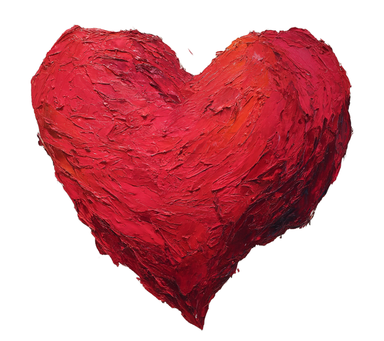 Red Heart Painting Vinyl Car Decal Sticker – Waterproof & UV-Resistant 3.4133333333333336"