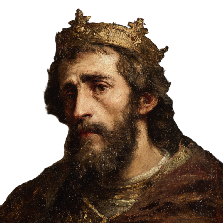 Weary King Portrait Vinyl Car Decal Sticker – Waterproof & UV-Resistant 3.4133333333333336"