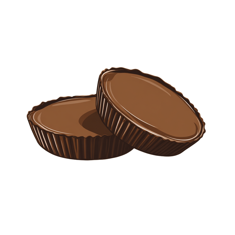 Chocolate Peanut Cup Vinyl Car Decal Sticker – Waterproof & UV-Resistant 6.826666666666667"